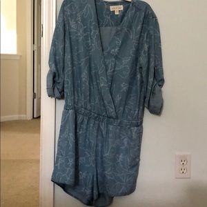 Anthropologie Chambray Romper